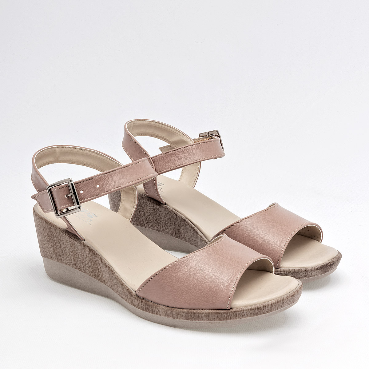 Foto 2 | Sandalia Rojo Cereza Beige para Mujer
