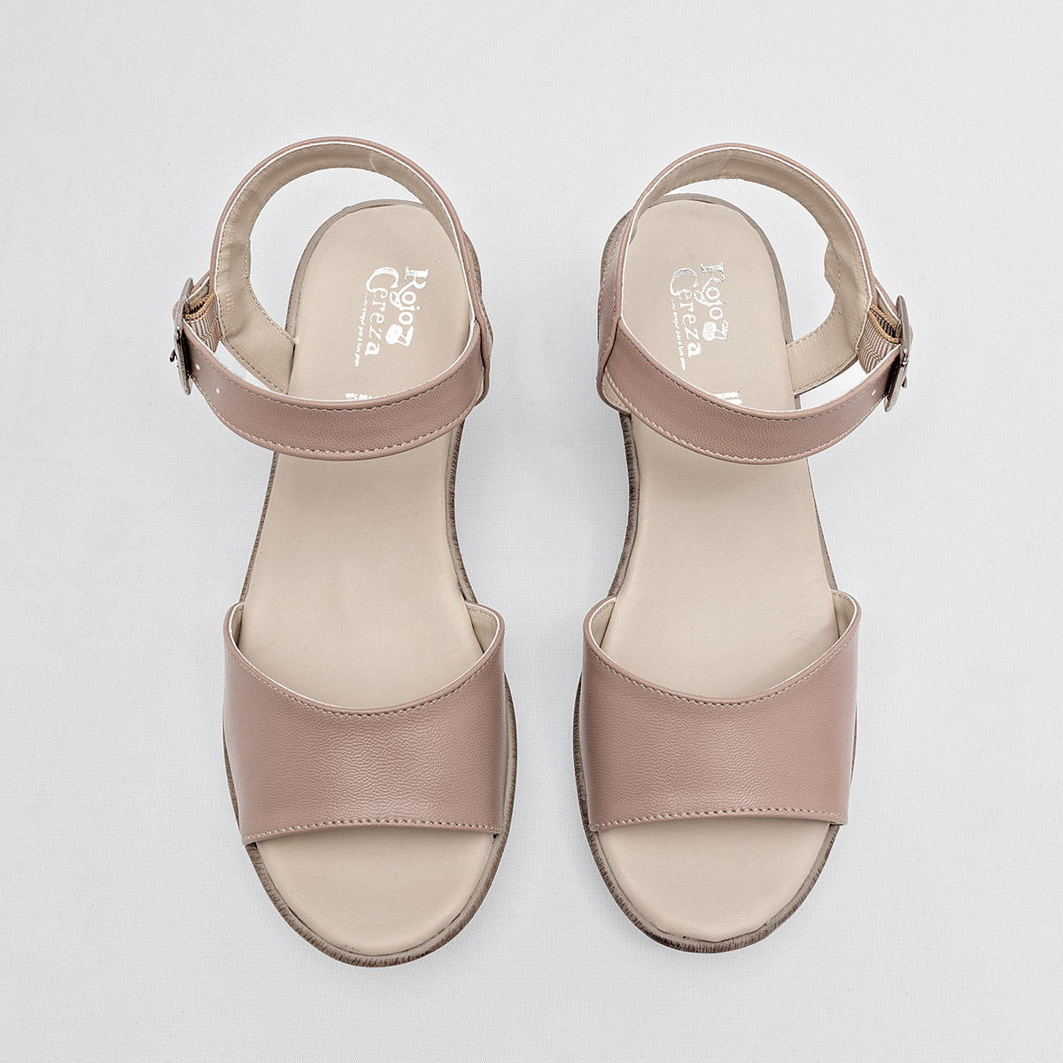 Foto 4 pulgar | Sandalia Rojo Cereza Beige para Mujer