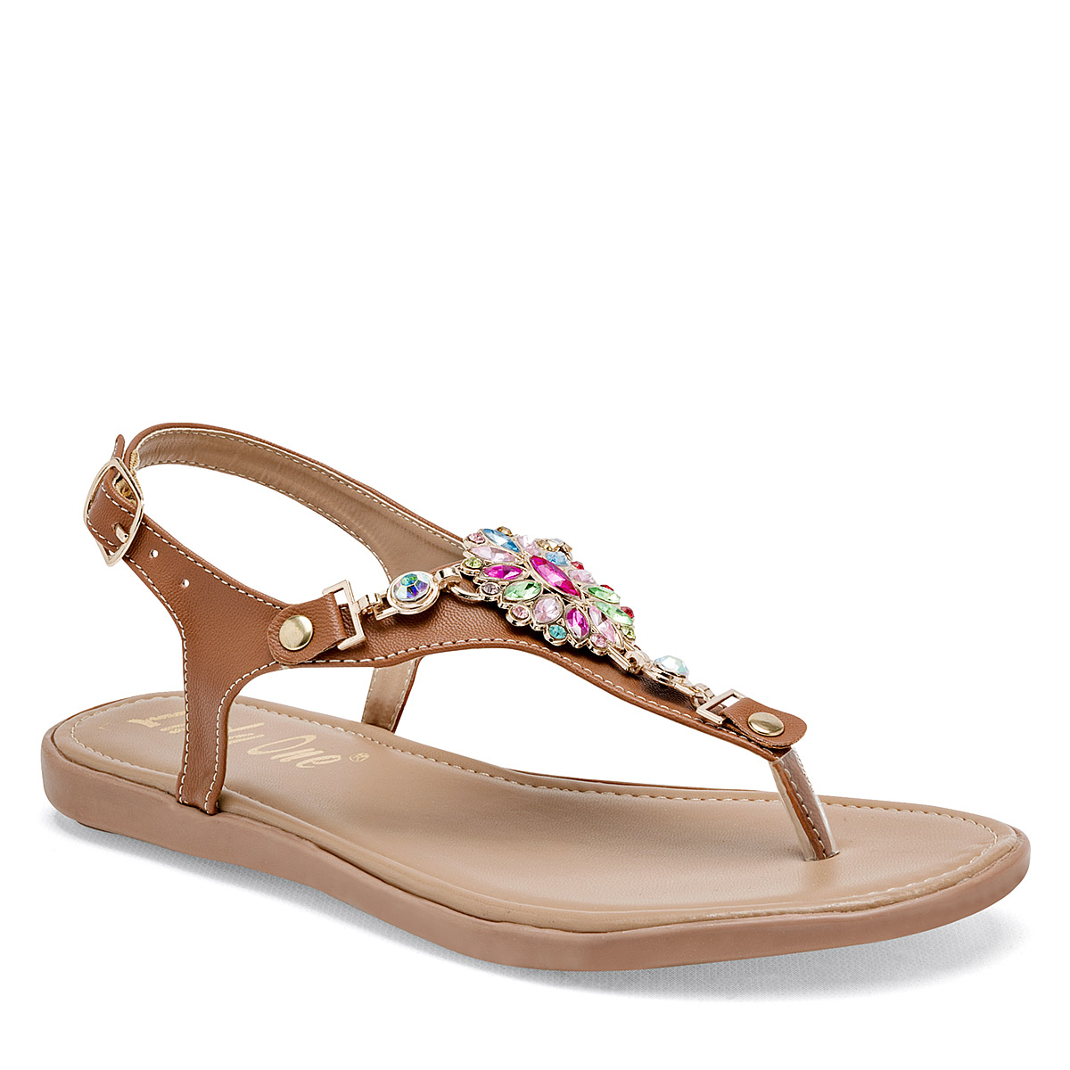 Foto 2 pulgar | Sandalias Lady One Camel para Mujer