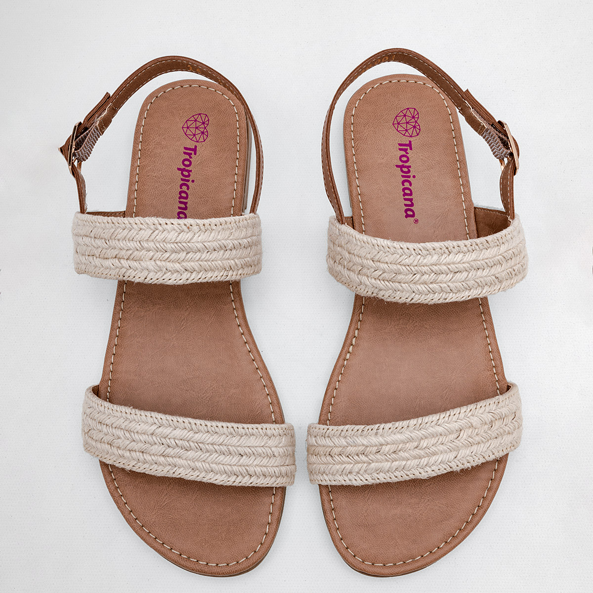 Foto 4 pulgar | Sandalia Tropicana Beige Camel Código 125870-e Para Mujer