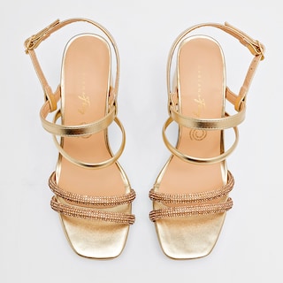 Foto 3 | Zapatillas de Fiesta Dayana Foncy Doradas 126252-e para Mujer