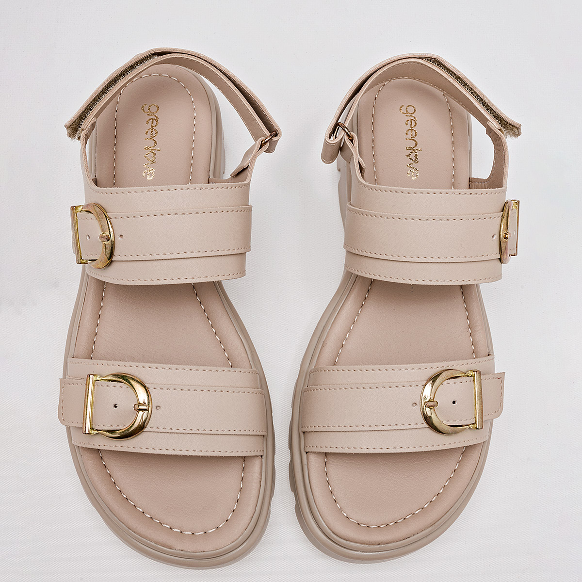 Foto 4 pulgar | Sandalias Green Love 125217-e Beige para Mujer