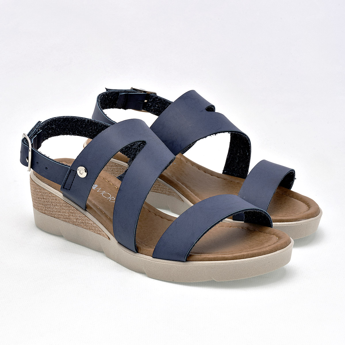 Foto 3 pulgar | Sandalias MoraMora Marino para Mujer