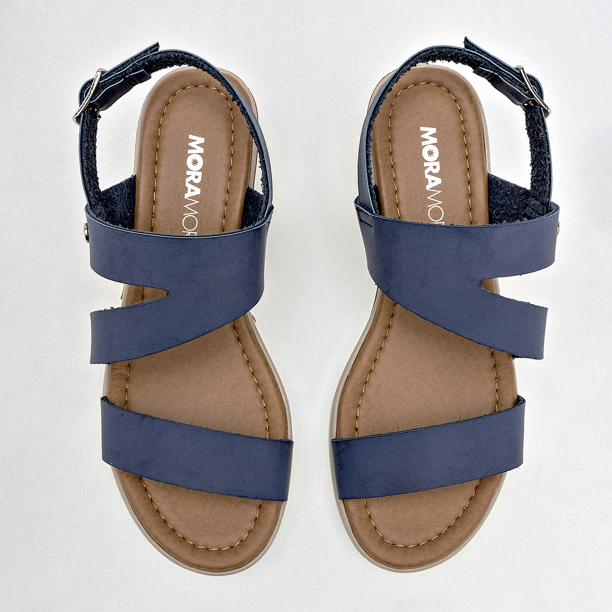 Foto 4 pulgar | Sandalias MoraMora Marino para Mujer