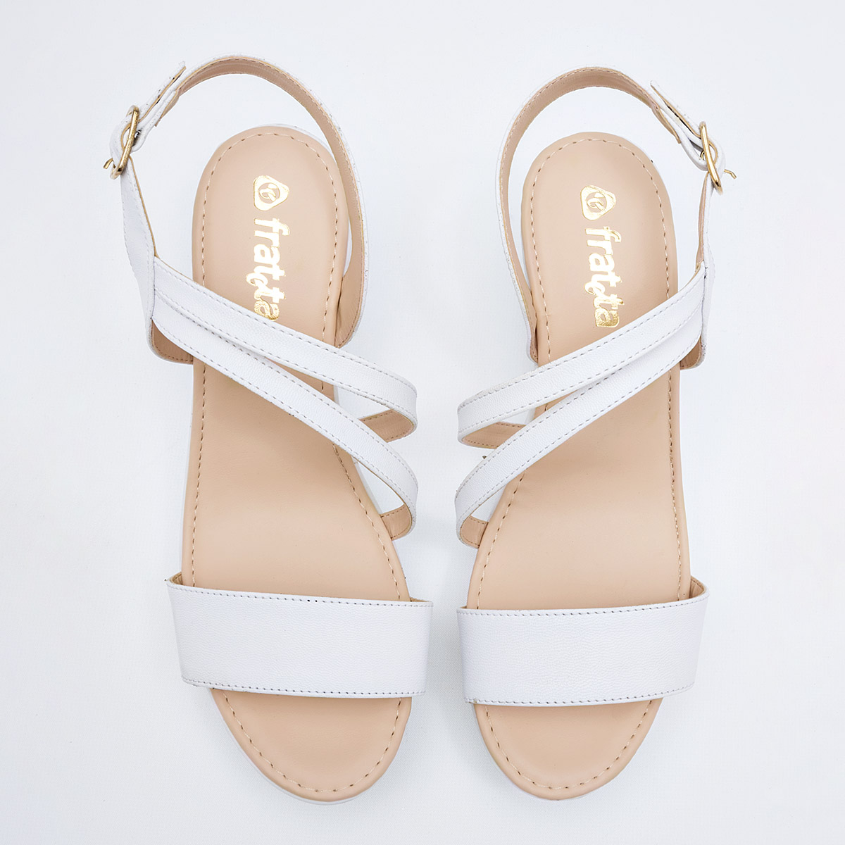 Foto 4 pulgar | Sandalias de Plataforma Fratta Blancas para Mujer