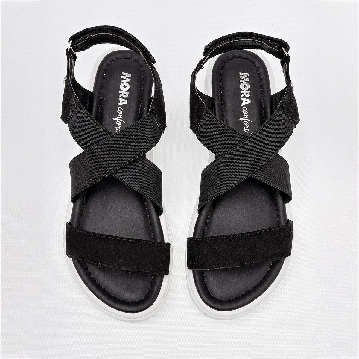 Foto 4 pulgar | Sandalias Mora Confort Negras para Mujer
