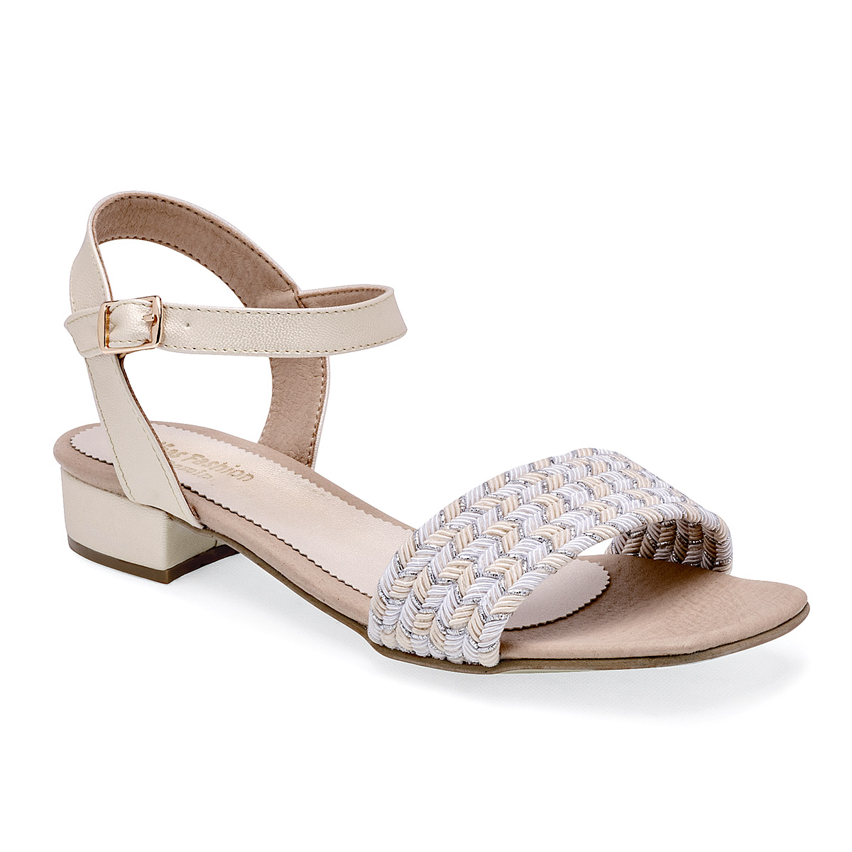 Foto 2 pulgar | Sandalia para Mujer Niñas Fashion Beige 126119-e