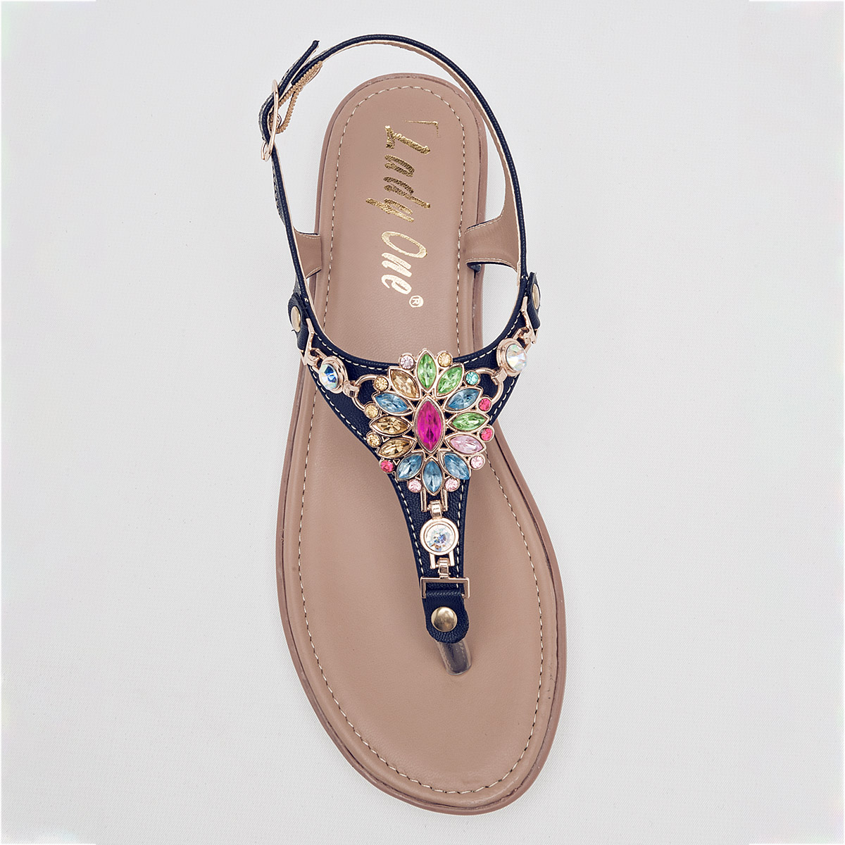 Foto 3 pulgar | Sandalias Lady One Marino para Mujer