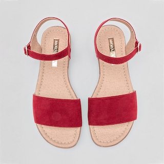 Foto 3 | Sandalias Moramora 126386-e Rojas para Mujer