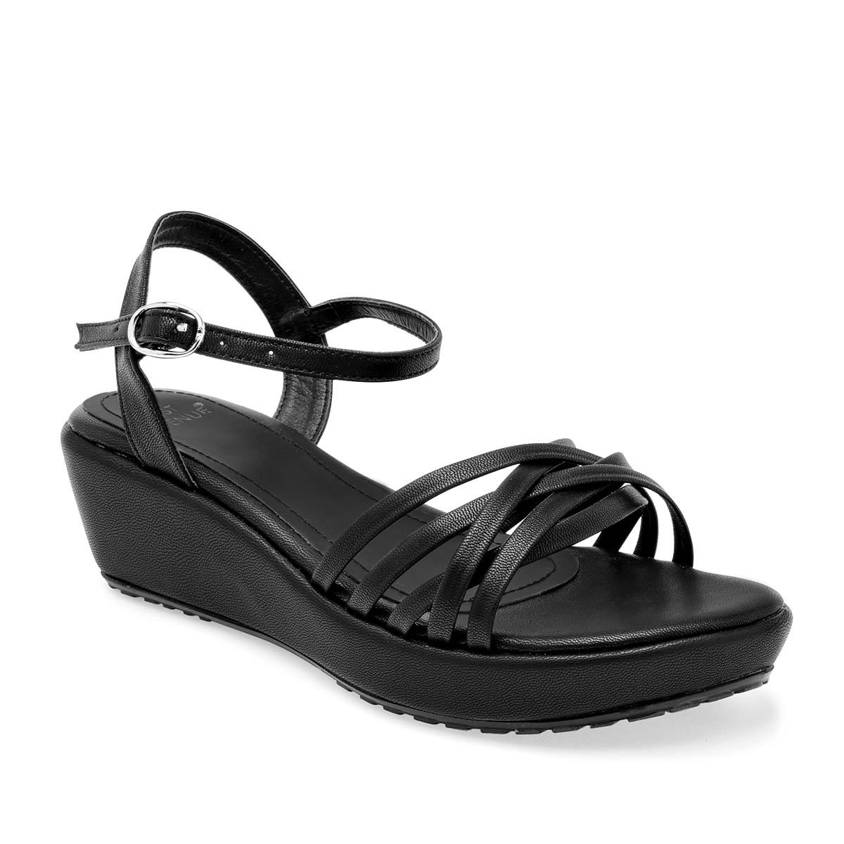 Foto 1 | Sandalias First Avenue 125158-e Negras para Mujer