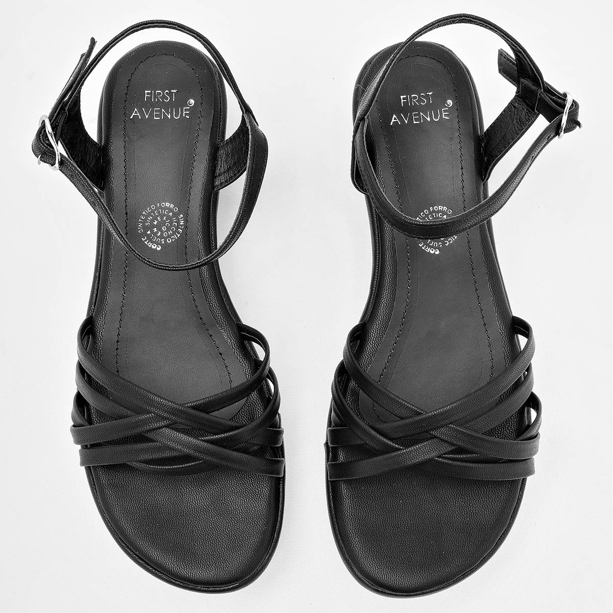Foto 3 | Sandalias First Avenue 125158-e Negras para Mujer