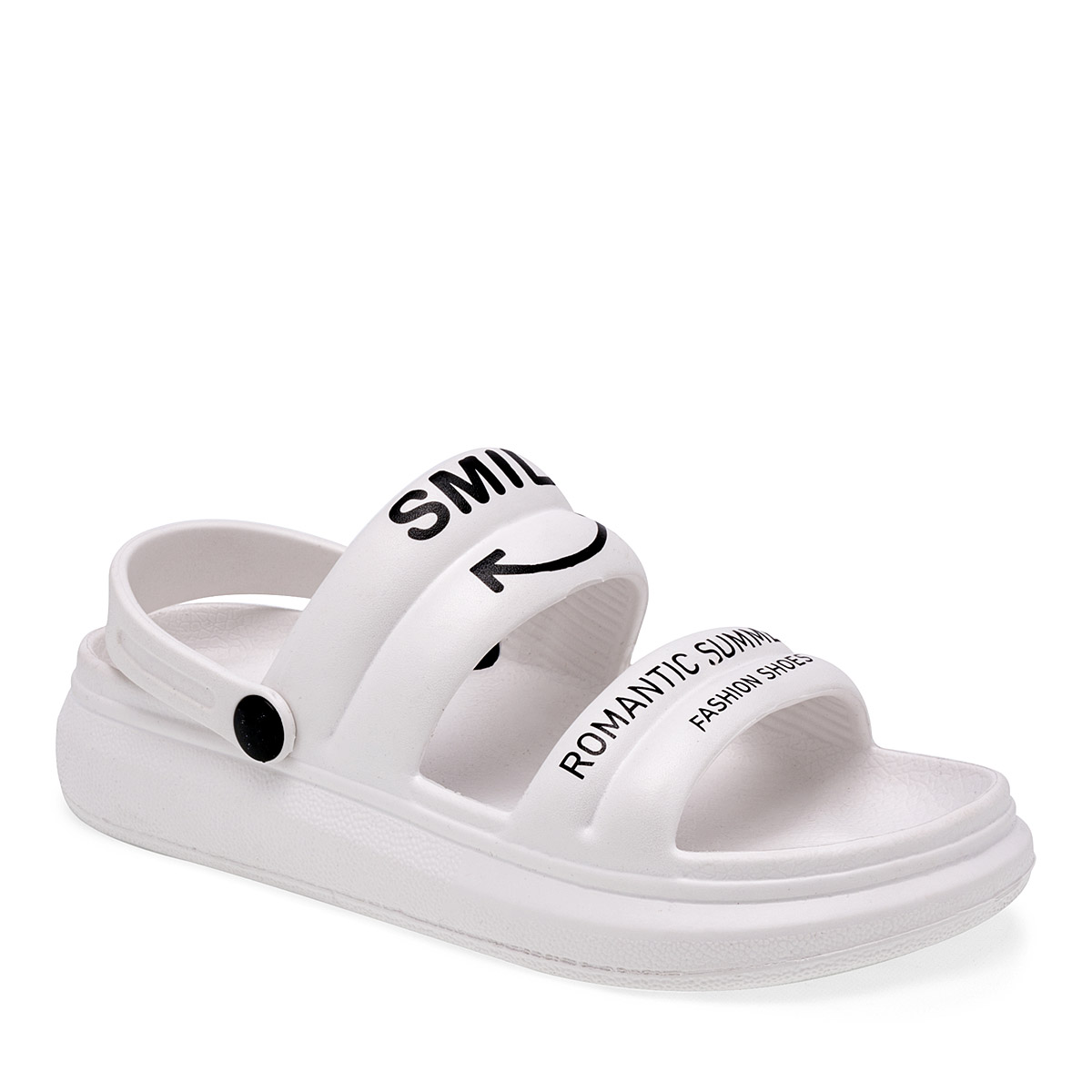 Foto 1 | Sandalias Stars Of The World Blancas con Negro para Mujer