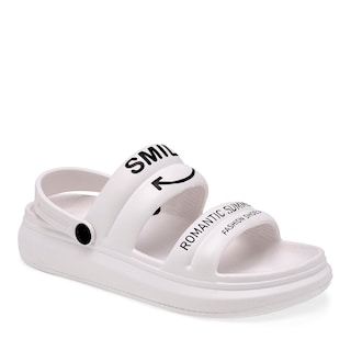 Foto 1 | Sandalias Stars Of The World Blancas con Negro para Mujer