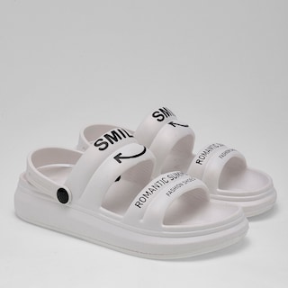Foto 2 | Sandalias Stars Of The World Blancas con Negro para Mujer