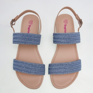 Foto 3 | Sandalias Tropicana Azul Beige para Mujer