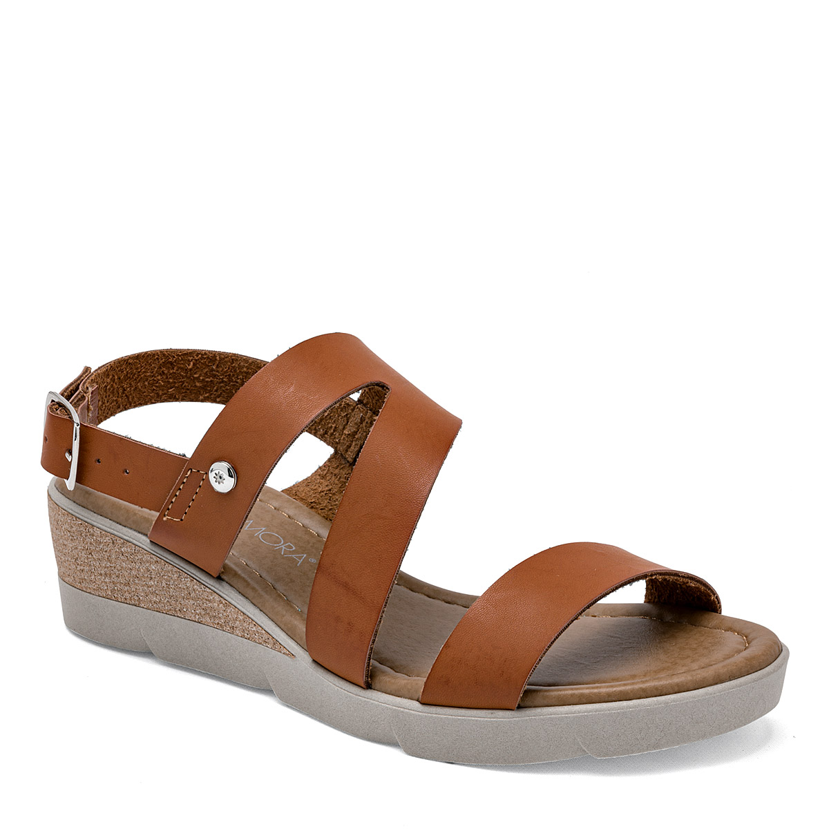 Foto 2 pulgar | Sandalias Moramora Camel para Mujer Camel