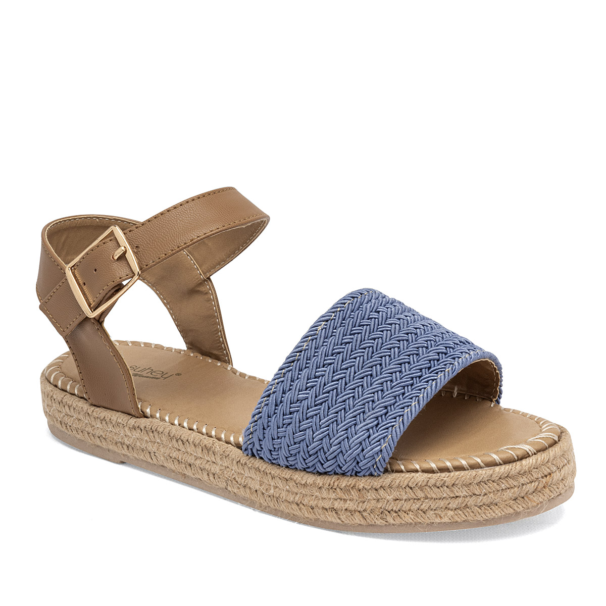 Foto 2 pulgar | Huaraches para Mujer Suhey Azules y Camel