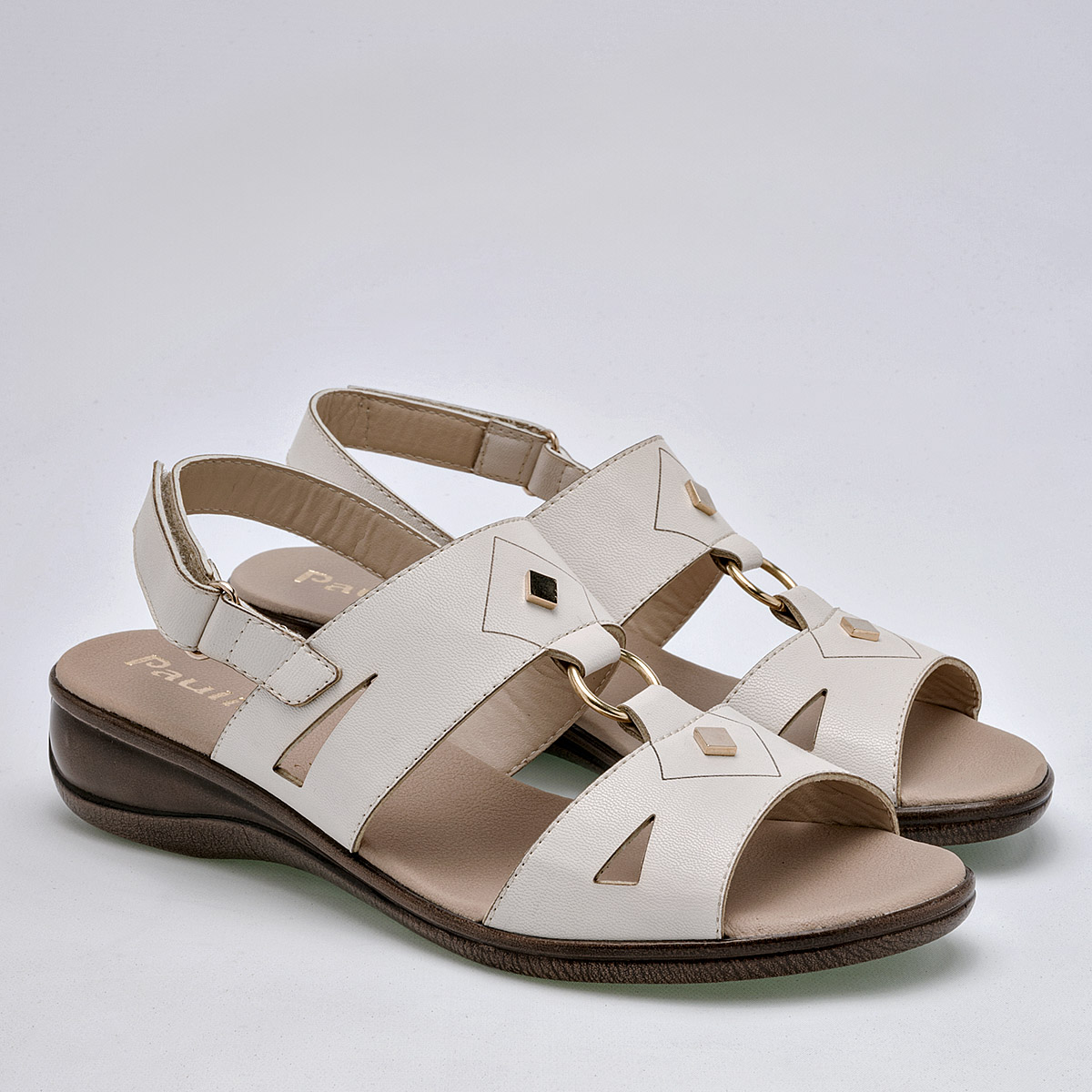 Foto 3 pulgar | Sandalias Paulie 126481-e Beige para Mujer