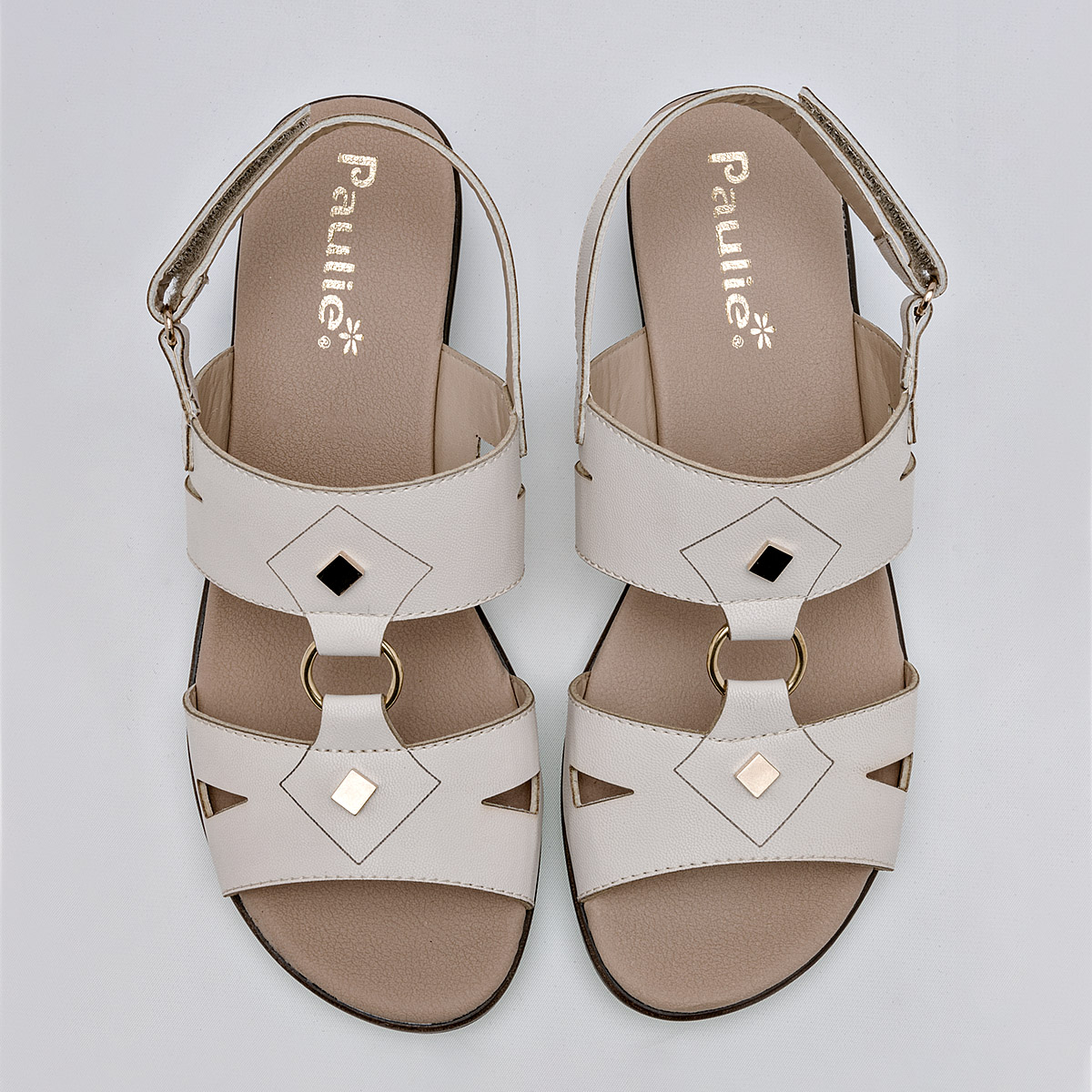 Foto 3 | Sandalias Paulie 126481-e Beige para Mujer