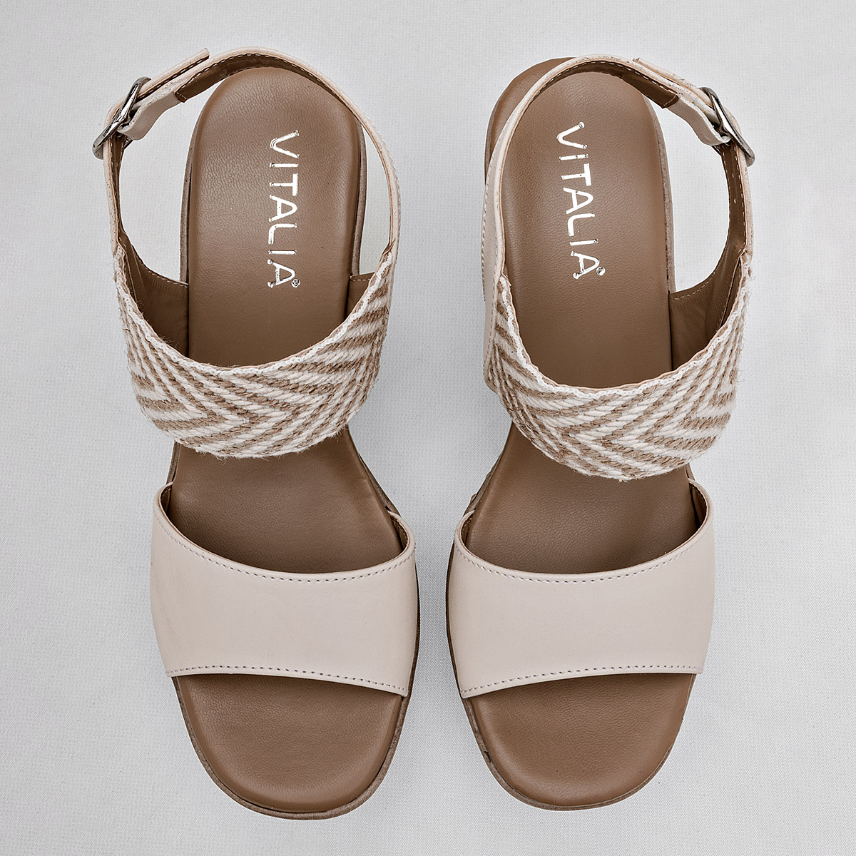 Foto 4 pulgar | Sandalias Vitalia Beige para Mujer