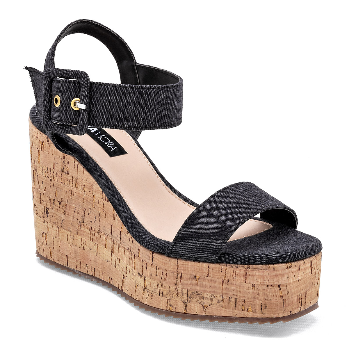 Foto 2 pulgar | Sandalia Moramora Negro Código 125537-e para Mujer
