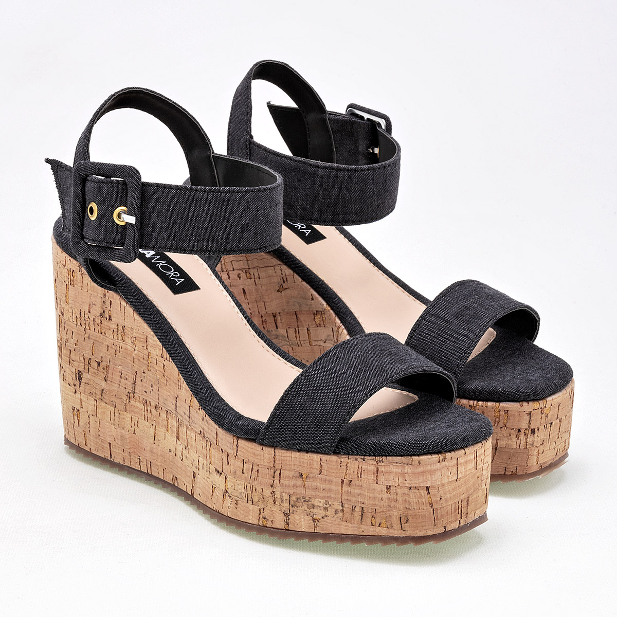 Foto 3 pulgar | Sandalia Moramora Negro Código 125537-e para Mujer