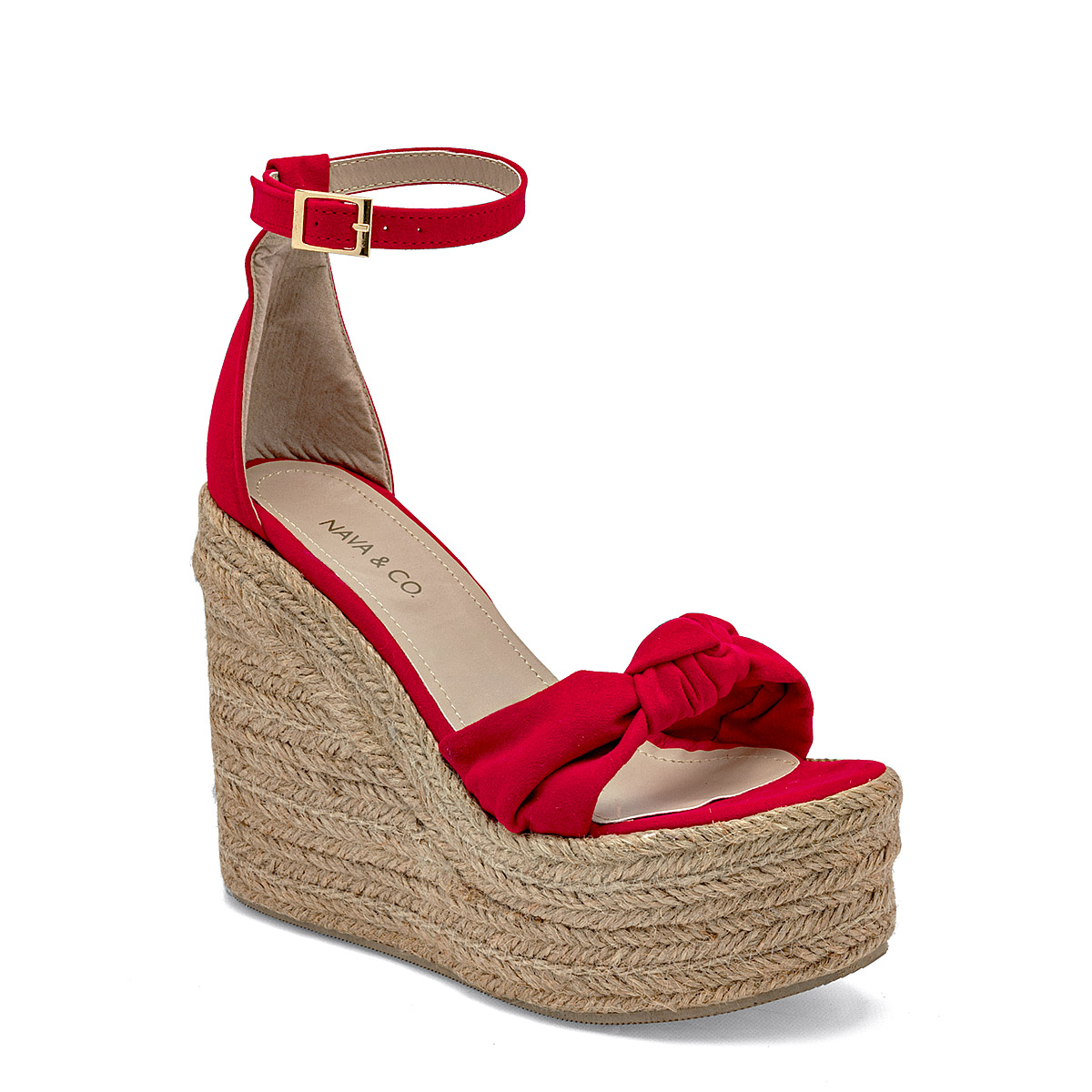 Foto 1 | Sandalias de Tacón Nava & Co Rojas para Mujer