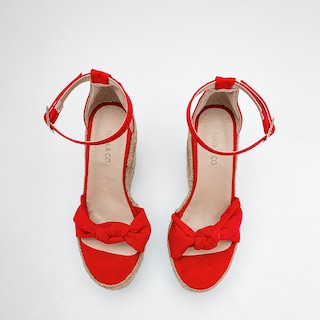Foto 3 | Sandalias de Tacón Nava & Co Rojas para Mujer