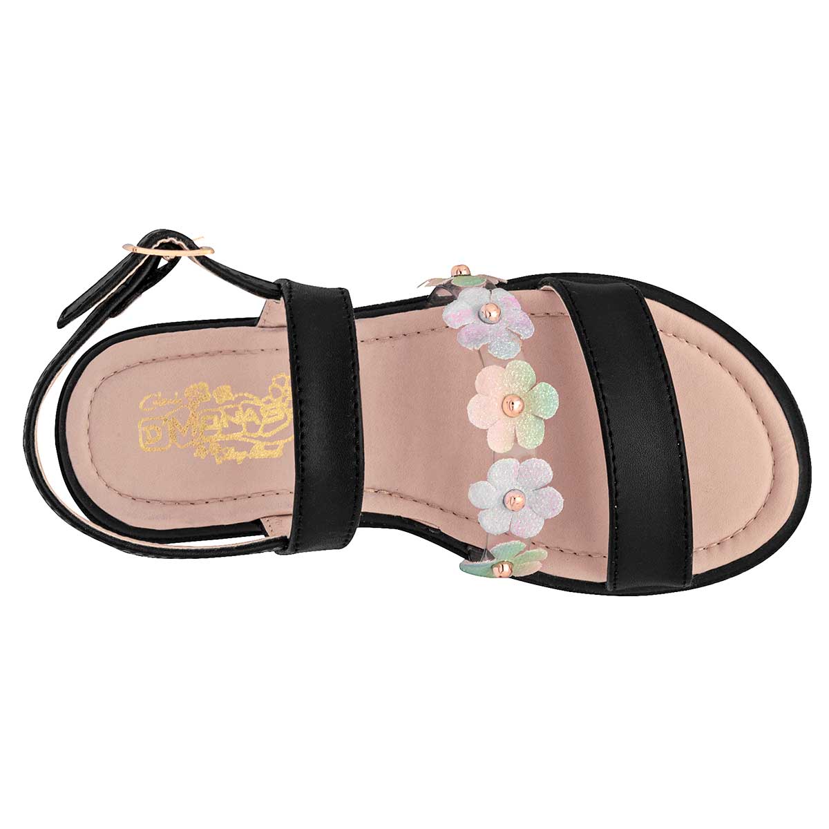 Foto 2 | Sandalias D'Monas Negras Multicolor para Mujer
