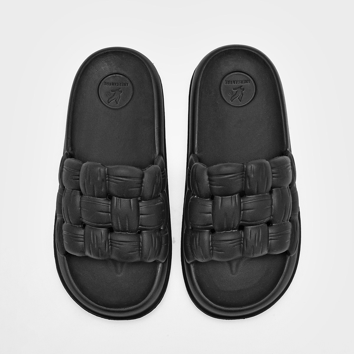 Foto 3 | Sandalia American Fire Negro Código 121506-e para Mujer