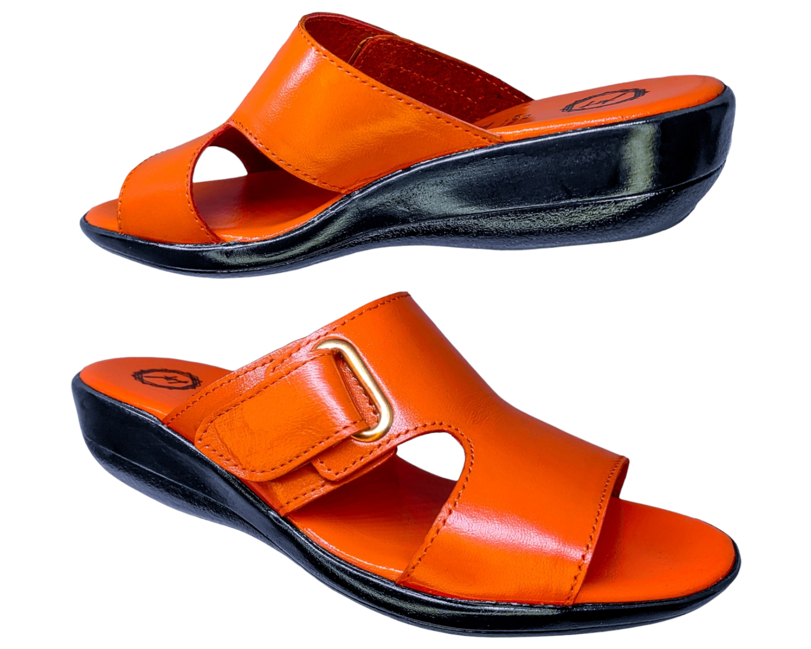 Foto 2 | Sandalias Enco Footwear en Piel de Cabra Naranja para Mujer