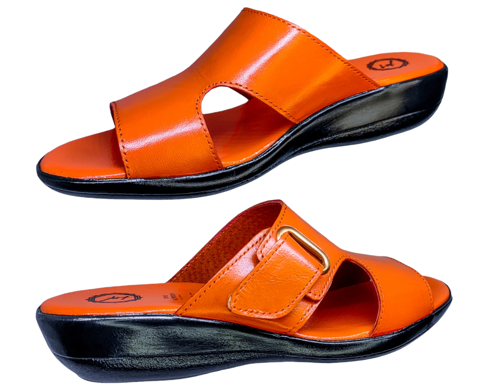 Foto 5 pulgar | Sandalias Enco Footwear en Piel de Cabra Naranja para Mujer