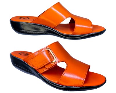 Foto 6 | Sandalias Enco Footwear en Piel de Cabra Naranja para Mujer
