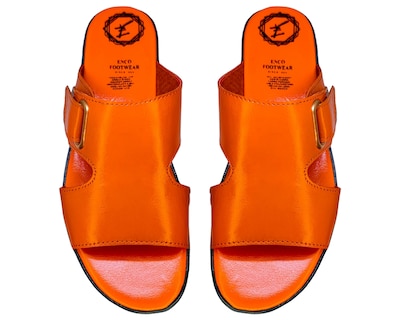 Foto 8 | Sandalias Enco Footwear en Piel de Cabra Naranja para Mujer