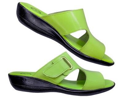 Foto 5 | Sandalia En Piel Cabra Color Verde Manzana Casual Confort Cómodo 400md para Mujer