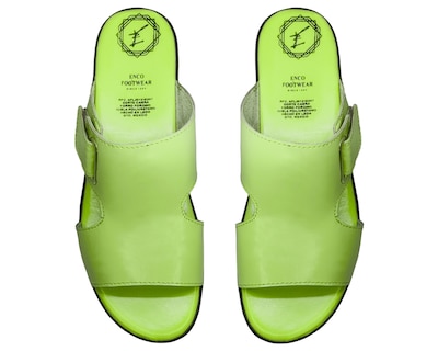 Foto 7 | Sandalia En Piel Cabra Color Verde Manzana Casual Confort Cómodo 400md para Mujer