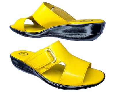 Foto 3 | Sandalia En Piel Cabra Color Amarillo Casual Confort Cómodo 400md Para Mujer