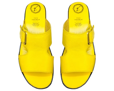 Foto 8 | Sandalia En Piel Cabra Color Amarillo Casual Confort Cómodo 400md Para Mujer