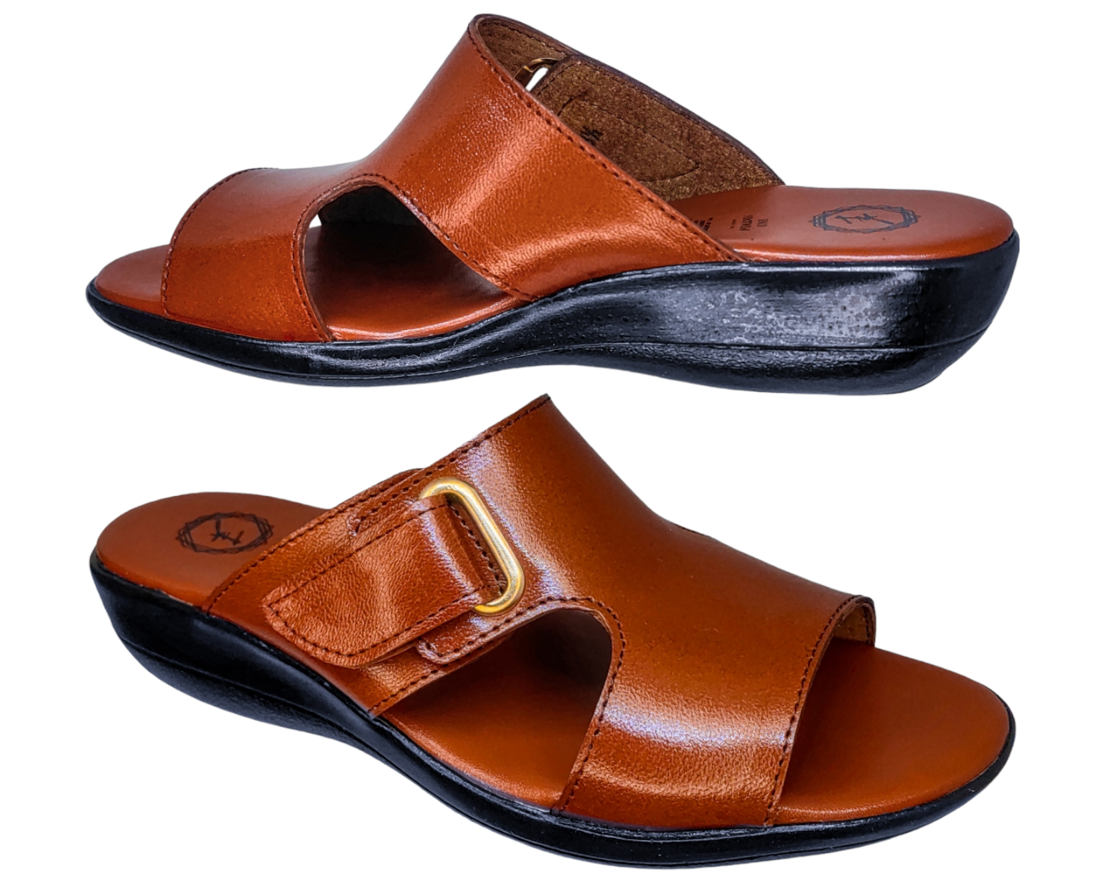 Foto 4 pulgar | Sandalias Enco Footwear en Piel de Cabra Cognac para Mujer
