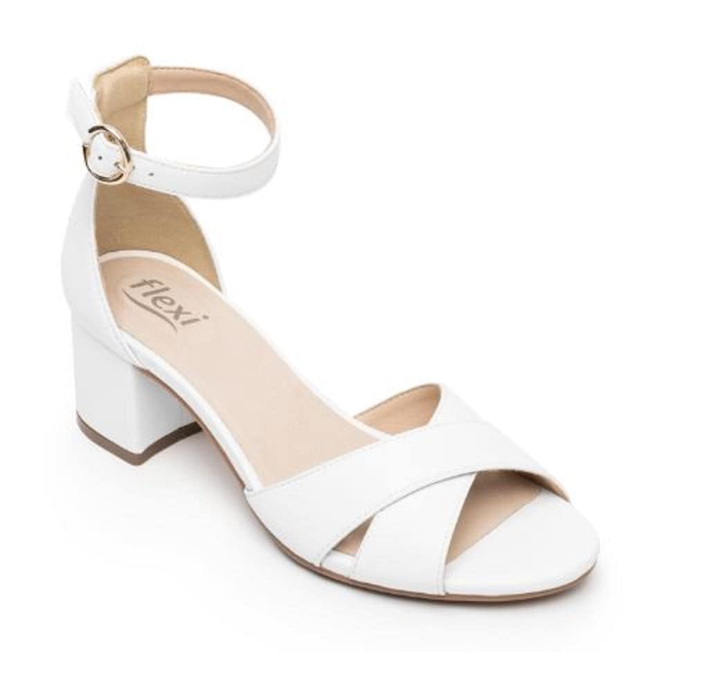 Sandalias de Tacón Flexi Blancas para Mujer $996