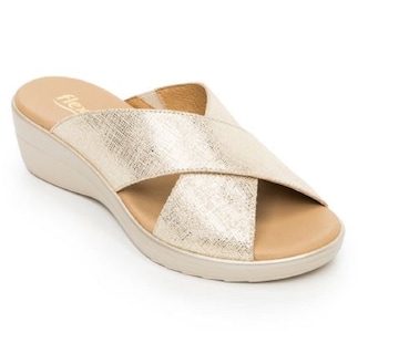 Foto 1 | Sandalias Flexi Color Oro para Mujer