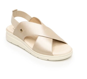 Foto 1 | Sandalias Flexi 124201 Color Perla para Mujer