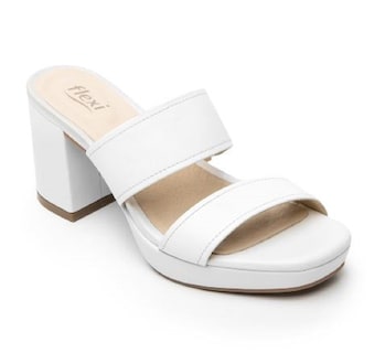 Foto 1 | Sandalias Flexi Color Blanco para Mujer