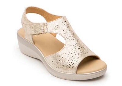 Foto 1 | Sandalias Flexi 116013 Color Oro para Mujer