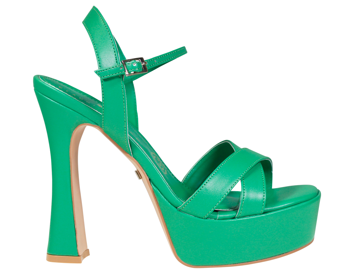 Foto 2 | Sandalias con Tacón Claudio Rocoo Verdes para Mujer