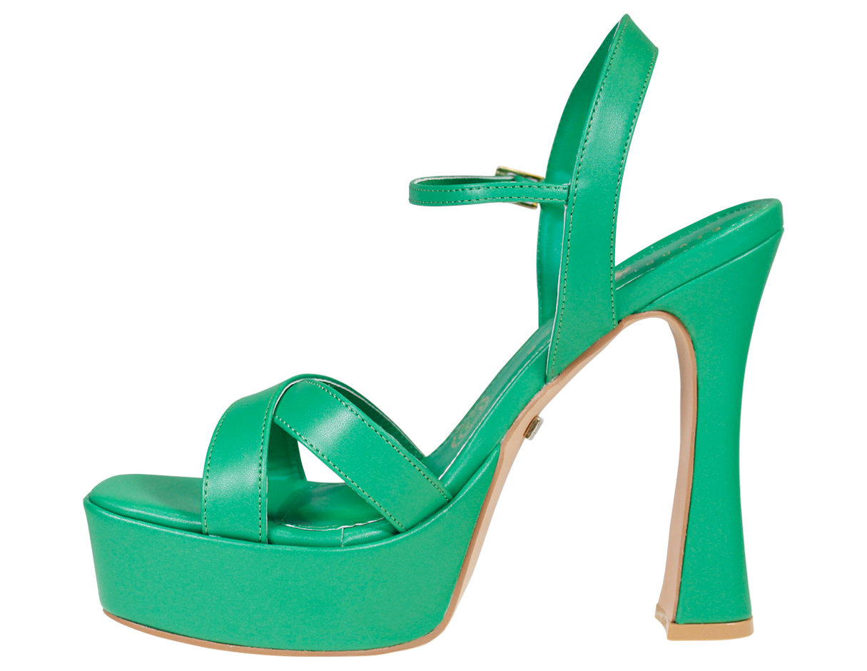 Foto 3 | Sandalias con Tacón Claudio Rocoo Verdes para Mujer