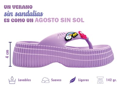 Foto 4 | Sandalia Pata De Gallo 8851 Lila para Dama
