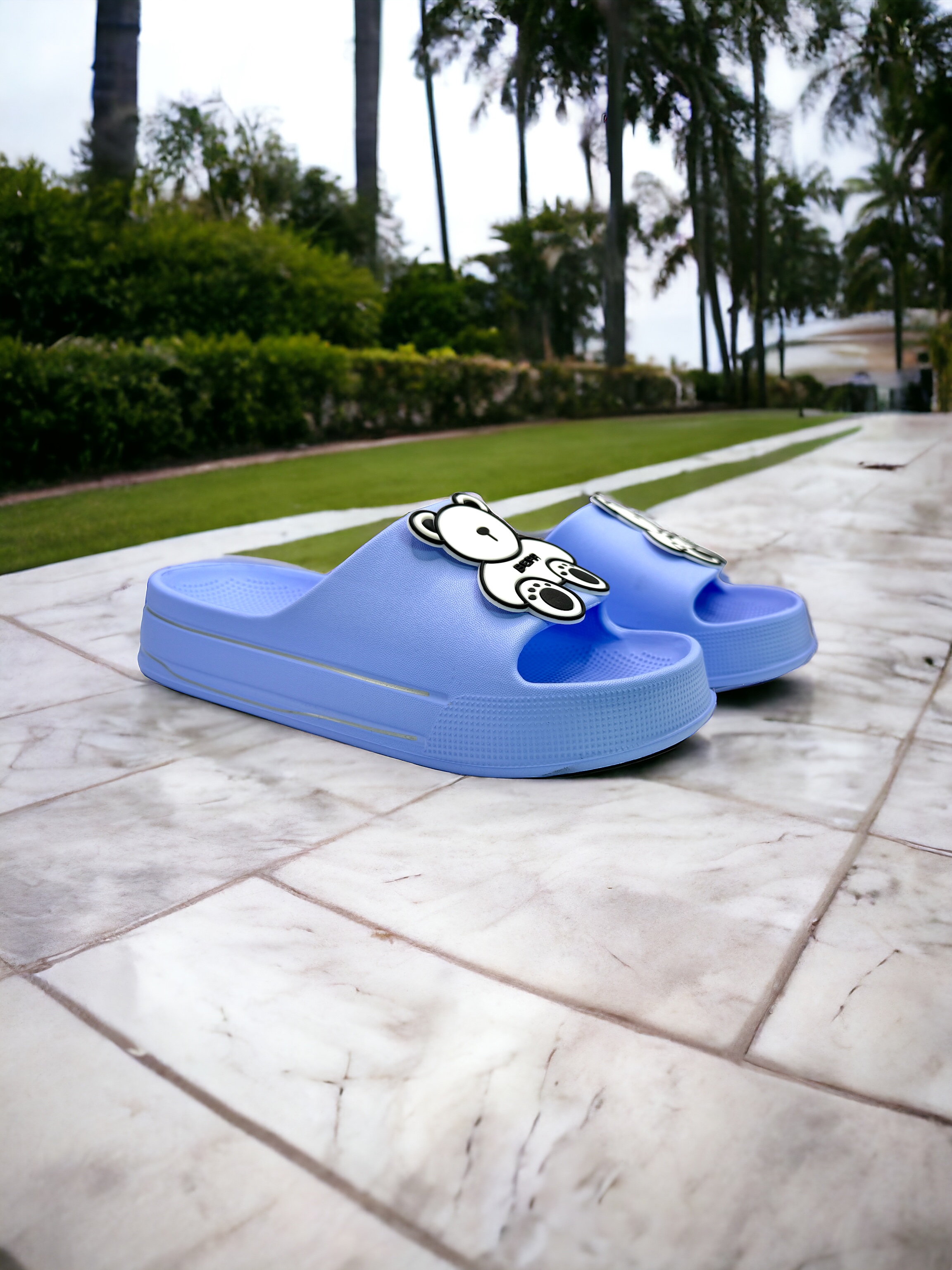 Foto 4 pulgar | Sandalia Oso 8862 Celeste para Dama