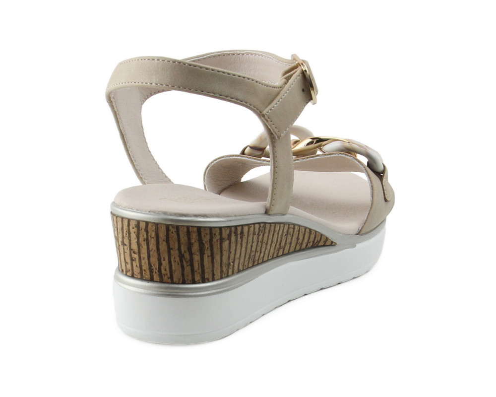 Foto 4 pulgar | Sandalias Lob Footwear Beiges para Mujer