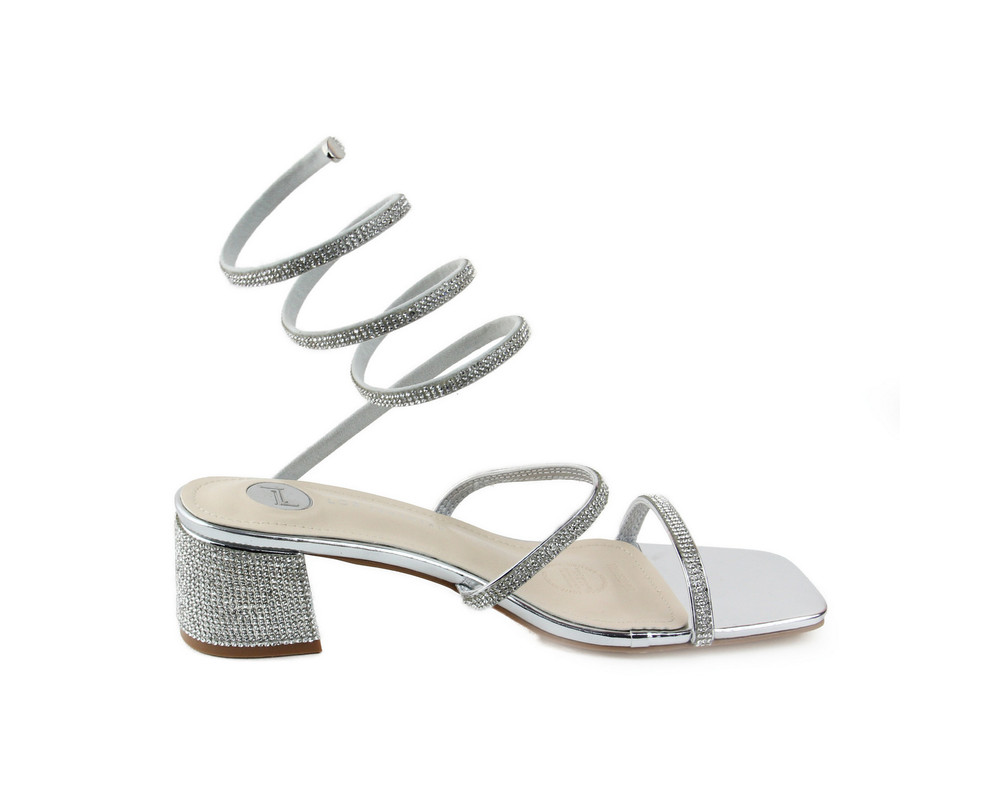 Foto 2 | Sandalias Lob Footwear PU Plateadas para Mujer